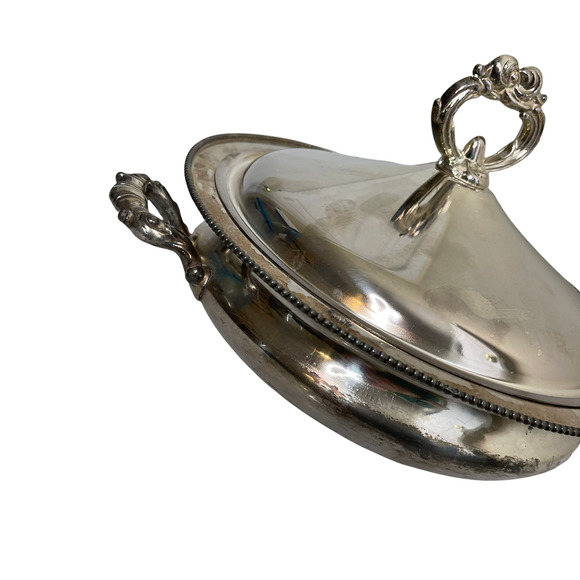 Vtg. Homan Silverplated Casserole Dish With Lid & Handles 555 Special Metal - Picture 3 of 12